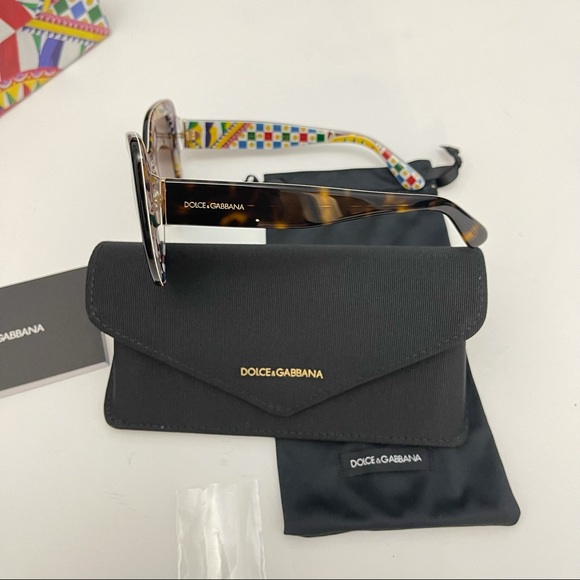 Dolce and Gabbana 54mm Gradient Butterfly Sunglasses Havana / Brown Gradient - Picture 8 of 15